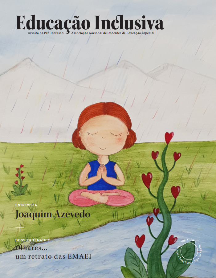 Capa ilustrada com desenho de uma menina sentada em posição de lótus (ioga), na margem de um rio. Em primeiro plano uma planta com flores em forma de coração. Ao fundo vê-se uma cordilheira de montanhas em tons esbatidos.